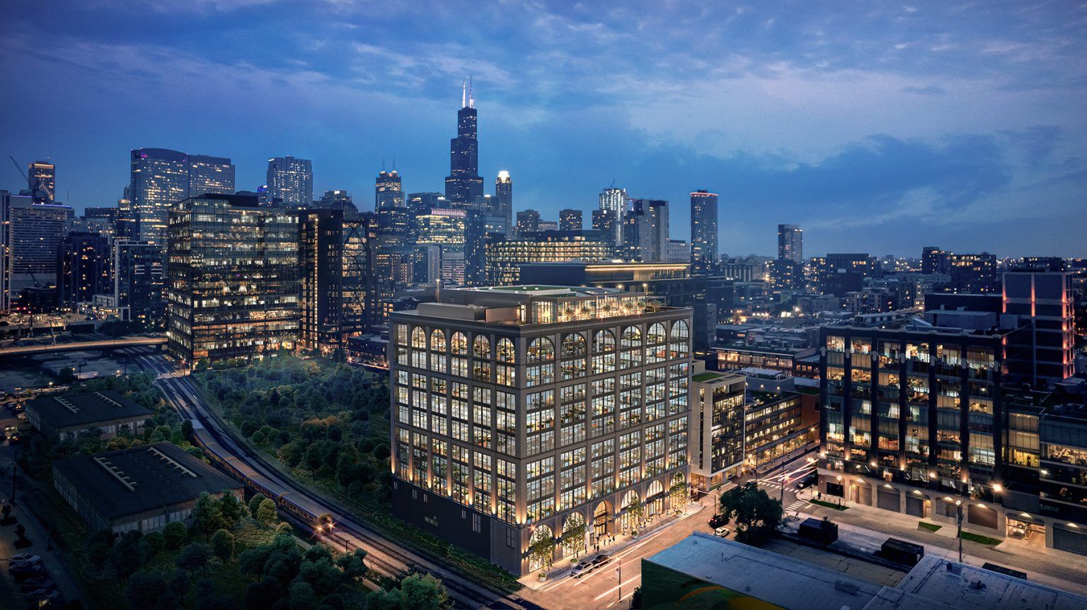 New Fulton Market Office on 345 N Morgan Street by Sterling Bay Breaks Ground